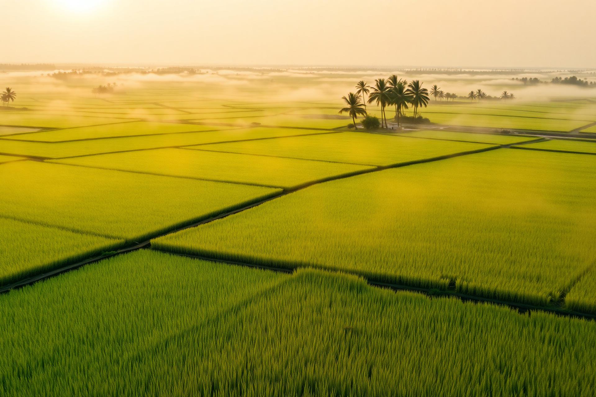 Golden paddy fields, Kerala